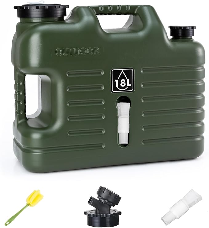 5 Gallon Camping Water Jug with Spout Portable BPA Free Water Container with Spigot for Outdoor Hiking