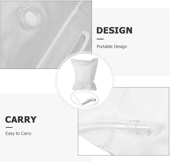 Veemoon Portable Camping Shower Bag 10l Outdoor Portable Shower Pouch with White Handle Lightweight Water Storage Bag for Hiking Travel and Camping