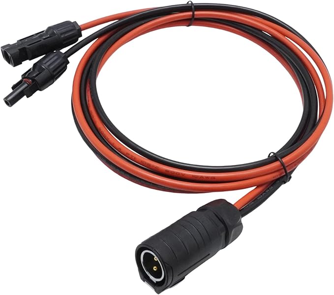 10AWG 2 Pin Power Industrial Circular Connector Replacement for Furrion Solar Plug Suitable for RV Solar Ports and Solar Panel Suitcases
