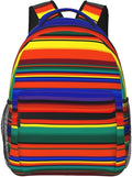 Mexican Serape Backpack Multipurpose Shoulder Bag Capacity Gym Outdoor Hiking Travel Camping Gym Daypack 16in