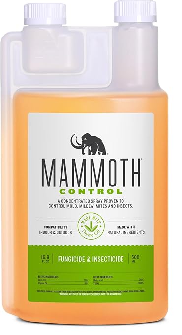 Mammoth Control - Concentrated Miticide Fungicide and Insecticide - Made with Thyme Oil (500 ml)