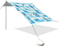 xigua Lighthouses Beach Tent Sun Shelter with Carrying Bag - Silver Coated Oxford Fabric Beach Canopy for Beach Camping Fishing - Includes Windproof Ropes Sandbags &amp Stakes