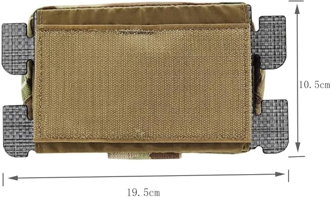 Tactical Vest Plate Carrier MOLLE Adapt Admin Panel Pouch Chest Expansion Sub Bag Utility Map Pouch Airsoft Vest