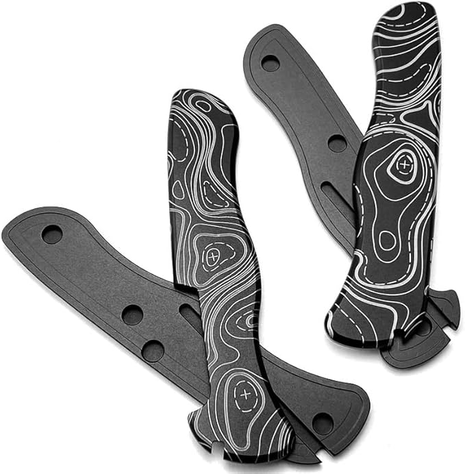 1 Pair Custom Titanium Alloy Scales Handle Fits for 111MM