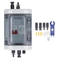PV Combiner Box Solar Disconnect Switch Outdoor Breaker Box with DC500V 32A Circuit Breaker for Solar Panels System