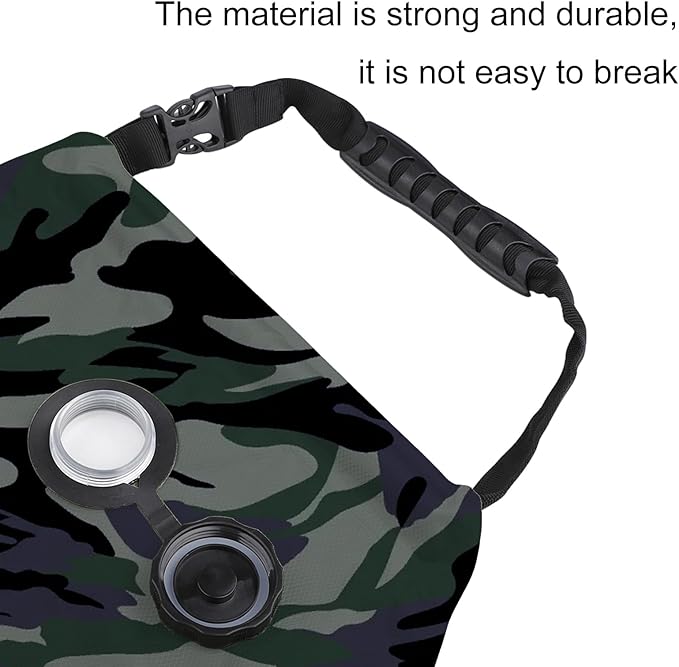 ALI2 Solar Shower Bag 5 Gal/20L Solar Heating Camping Shower Bag with Removable Hose&ampOn-Off Switchable Shower Head for Camping Traveling Hiking Beach Swimming