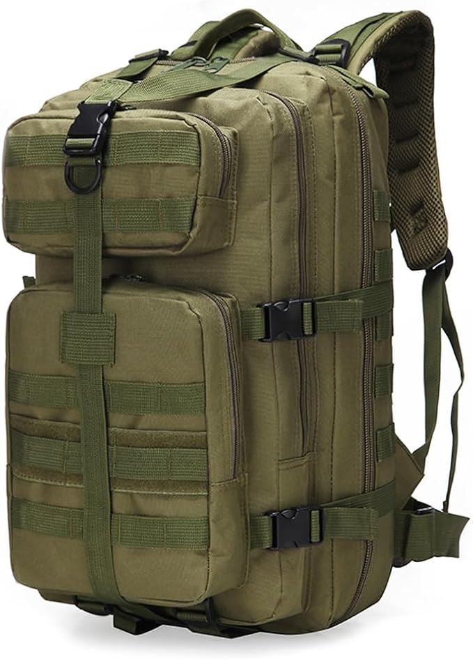 Military Tactical Backpack 3 Day Assault Pack Army Molle Bag Backpacks Rucksack 35L (Military Green)