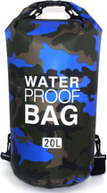 Waterproof Bag Set Floating Waterproof Drying Bag 20L Portable Lightweight Roll-top Drying Bag for Camping/Swimming (Color : Blue)