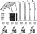 Adjustable Solar Panel Tilt Mount Brackets - Aluminum Alloy Mounting Brackets Support to 100 150 200 300 Watt Solar Panel for RV Trailer Boat Yacht Roof Wall and Off-Grid(2 Sets-4 PCS)