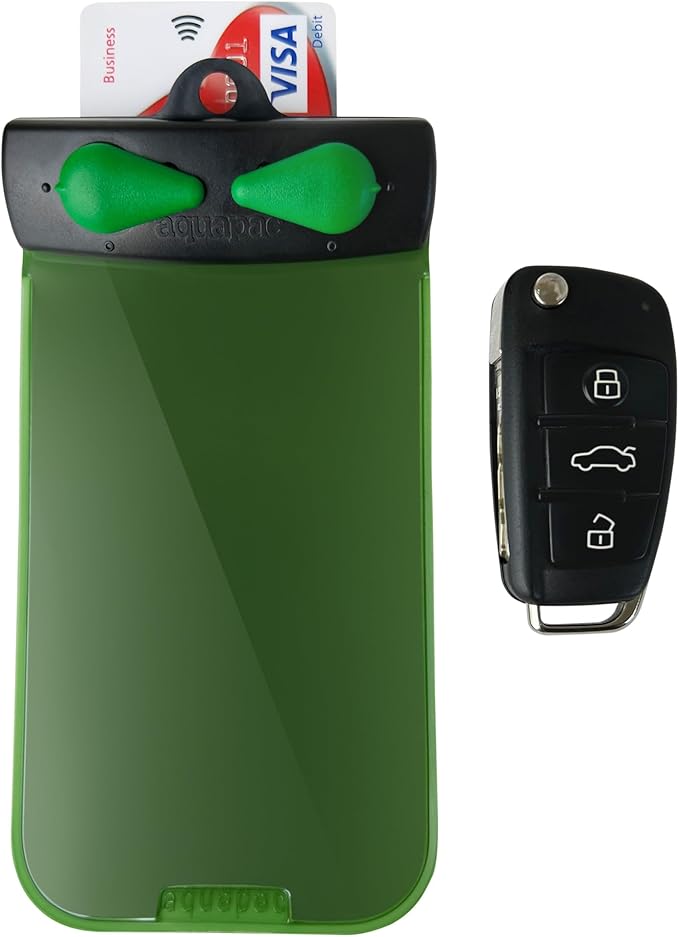Aquapac Keymaster Dark Green – Protect and Carry Keys Cards and Small Valuables up to 10m or 30 feet