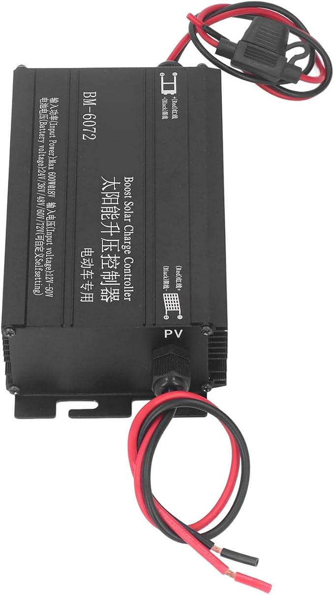 Boost Solar Charging Controller 600W MPPT Step Up Solar Charging Controller 12‑50V Input for 24V 36V 48V 60V 72V Batteries