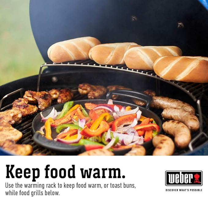 Weber Master-Touch Charcoal Grill 22-Inch Deep Ocean Blue – Premium Outdoor BBQ Grill with Tuck-Away Lid Holder &amp One‑Touch™ Cleaning System Porcelain‑Enameled Kettle