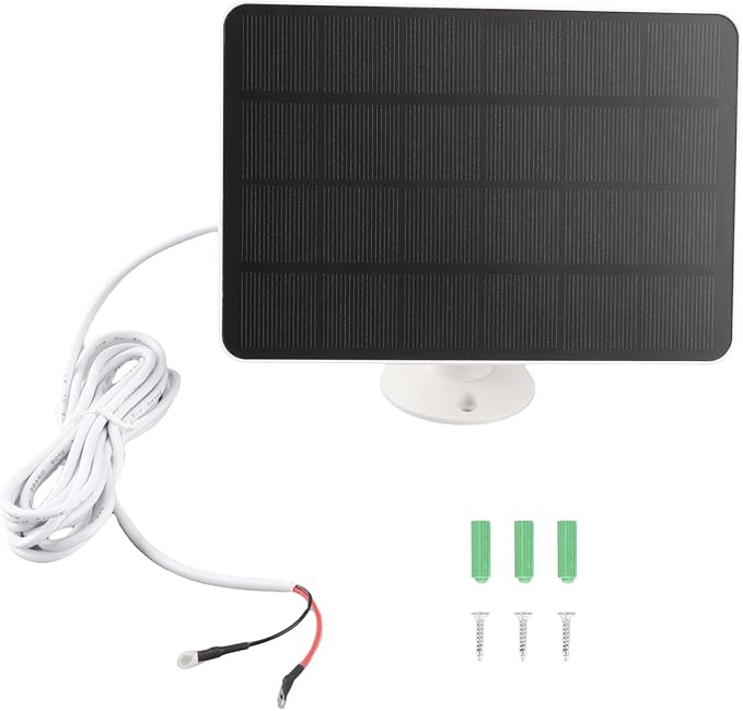 Solar Panel for Security Camera Outdoor 10W Video Doorbell Solar Panel Charger for Nest for Doorbell 2K 2 3 IP66 Water Proof 360° Adjustable Bracket (CSP4W-O-W)