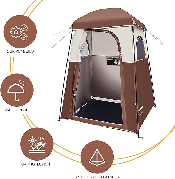 KingCamp Camping-Privacy-Shelters Camping Shower Tent with Shower Bag