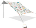 Watercolor Easter Eggs Beach Tent Sun Shelter Set UPF50+ UV Protection 10.5 x 9.19 FT Camping Shade Canopy with Sandbags Sand Anchors Carrying Bag and Others