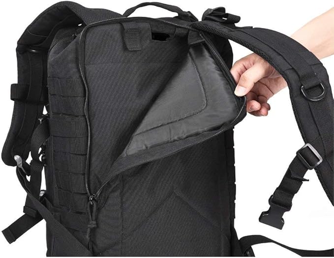 REEBOW GEAR Military Tactical Backpack for Men Large 34L Army 3 Day Assault Pack Molle Bag Backpacks (34L Black)