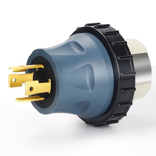 NEMA L14-30P to SS2-50RShore Power Adapter Generator 30A to Marine 50A with Locking Ring