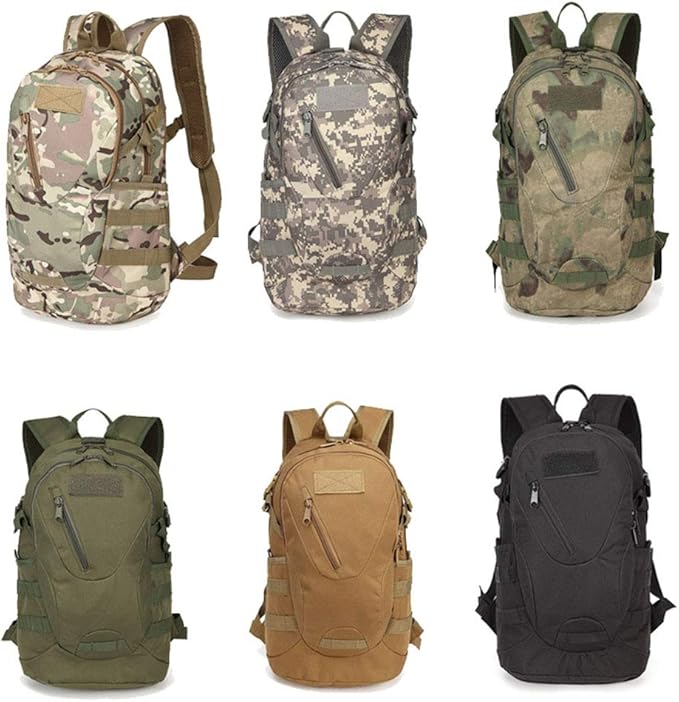 Outdoor Sports Pack Hiking Bag Tactical Rucksack Camo Knapsack Combat Camouflage Tactical Molle 20L Backpack - CP