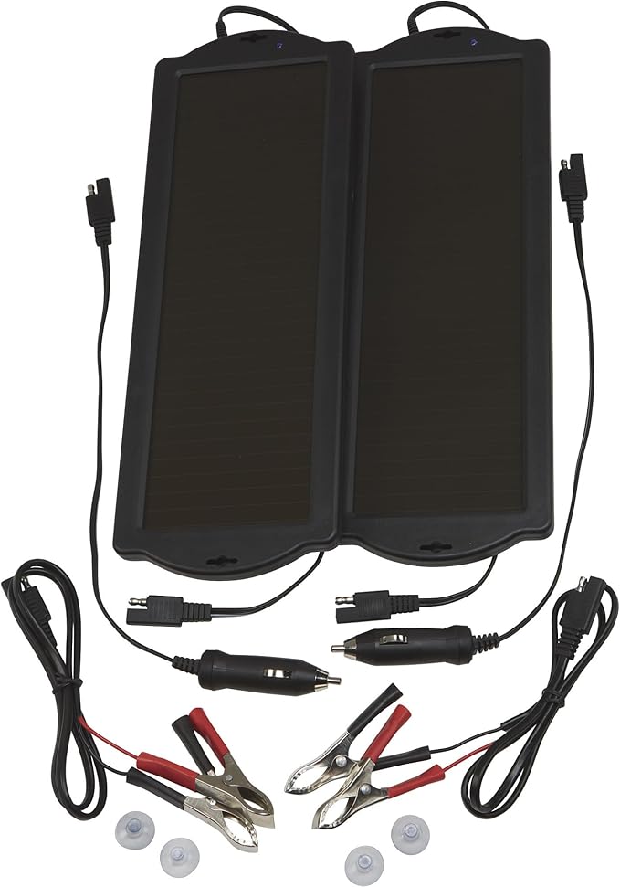 Ironton 12 Volt Amorphous Solar Panels - Twin Pack 1.5 Watts