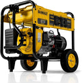 DeWalt 10000 Starting Watt Portable Gas Generator Electric Start with Battery 420cc Engine Smart Runtime Wattage Meters CO Protect Idle Control Home Backup Emergency Jobsite Power 49 State