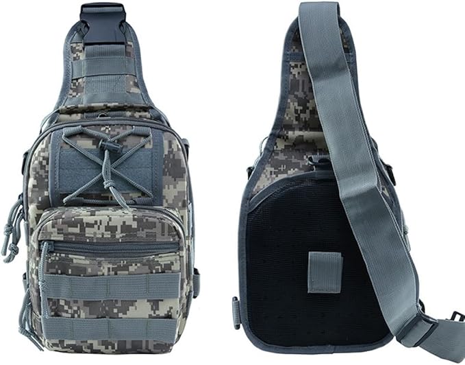 Tactical Sling Bag Pack Military Rover Shoulder Sling Backpack EDC Molle Assault Range Bag (ACU)