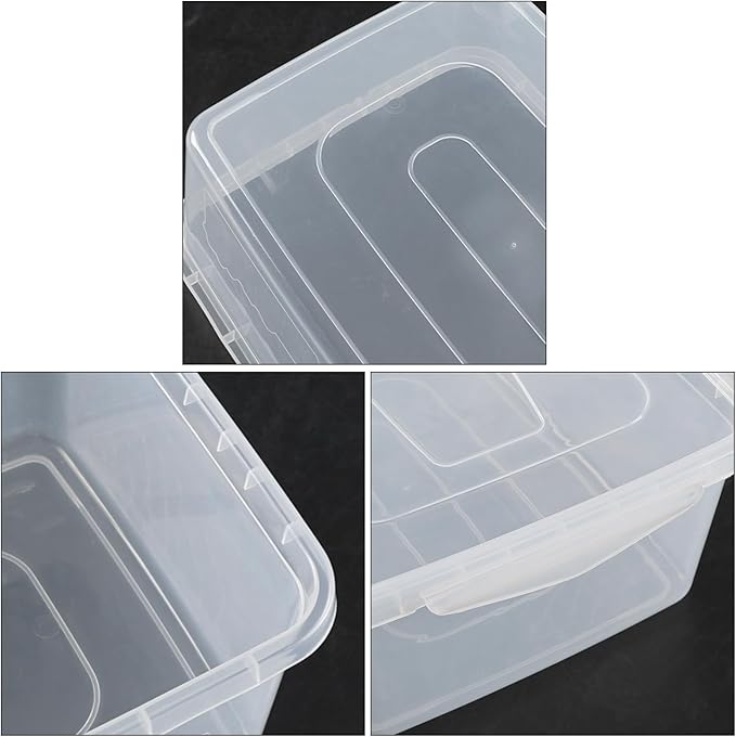 2 Packs 16 L Food Storage Containers with Latching Lid Pizza Dough Proofing Box Clear Pizza Dough Containers