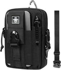Tactical Molle EDC Utility Gadget Pouch Compact Multipurpose Belt Waist Hip Bag with Cell Phone Holster Holder (with Strap)