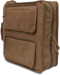 TACTICAL NOTEBOOK COVERS Tactical 3-Ring Binder Cover System | Zippered Padfolio Organizer Bag with Leather Handle | Fits 1.5” to 2” Binders | Durable Field Use Organizer (Coyote Brown)