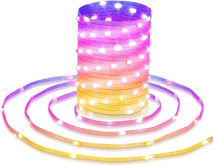 50ft Color Changing Christmas String Lights 150 LED Twinkle Fairy Lights String Waterproof 200+ Scene Modes Smart App &amp Remote for Indoor Outdoor Christmas Tree Party Bedroom Patio Decor