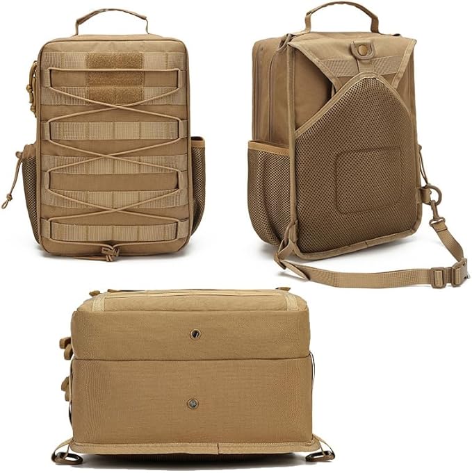 Outdoor Sports Hiking Sling Bag Shoulder Pack Camouflage Tactical Molle Chest Bag - Green