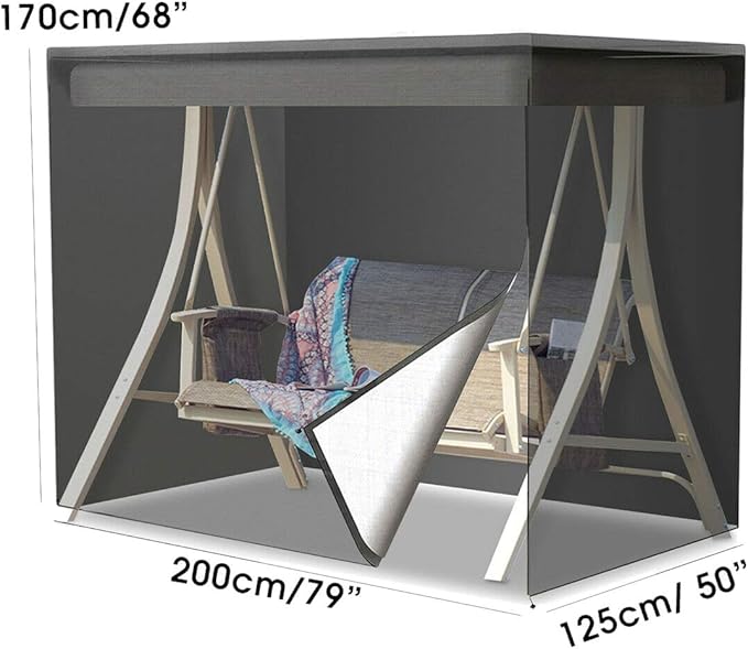 Outdoor Garden Swing Hammock Cover 3 Seater Waterproof Patio Protector Shade for Garden Swing Chair