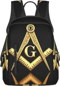 Gold freemason freemasonry masonic Travel Laptop Backpack Womens Mens Bag Bookbag