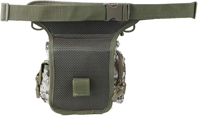 Ox Cloth Drop Leg Bag Tactical Photography Pouch with Quick Access Multifunctional Sports Leg Pack for Outdoor Activities Durable Drop Leg Bag with Adjustable Strap (Desert Digital (in stock) One