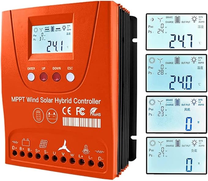 3000W 12V 24V 48V 0~1500W Wind 0~1500W Solar MPPT Wind Solar Hybrid Controller Pioneer Version Charge Lithium &amp Lead Acid Gel Battery