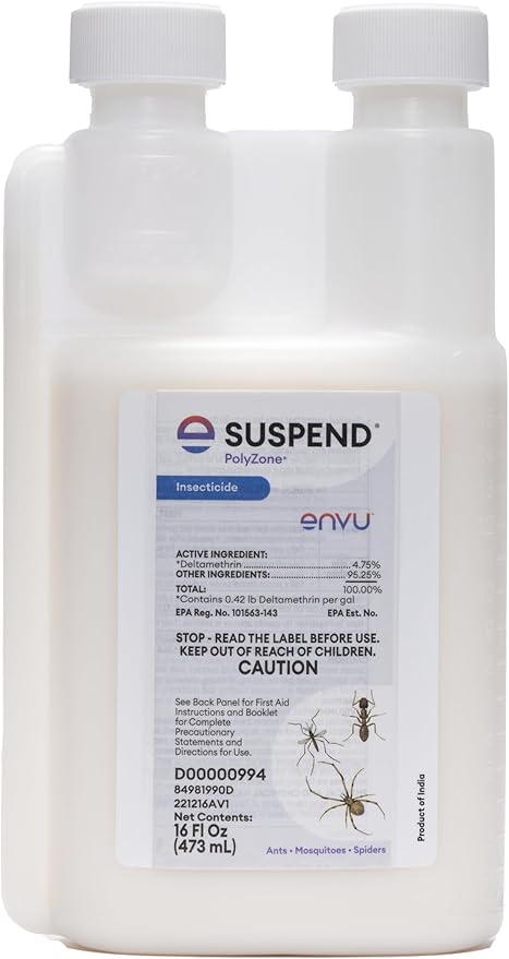 Suspend PolyZone Insecticide Concentrate 16 oz | Deltamethrin Insecticide for Long-Lasting Outdoor Perimeter Control | Ant Spider and Mosquito Spray | Long-Lasting