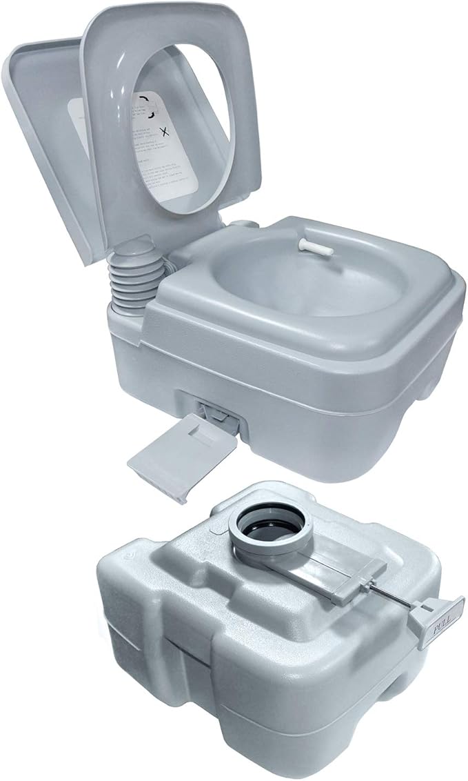SMT- 5 Gallon 20L Portable Toilet Flush Travel Camping Commode Potty Outdoor/Indoor