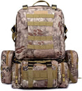Outdoor Sports Pack Hiking Bag Tactical Rucksack Camo Knapsack Combat Camouflage Molle 55L Tactical Backpack - Nomad