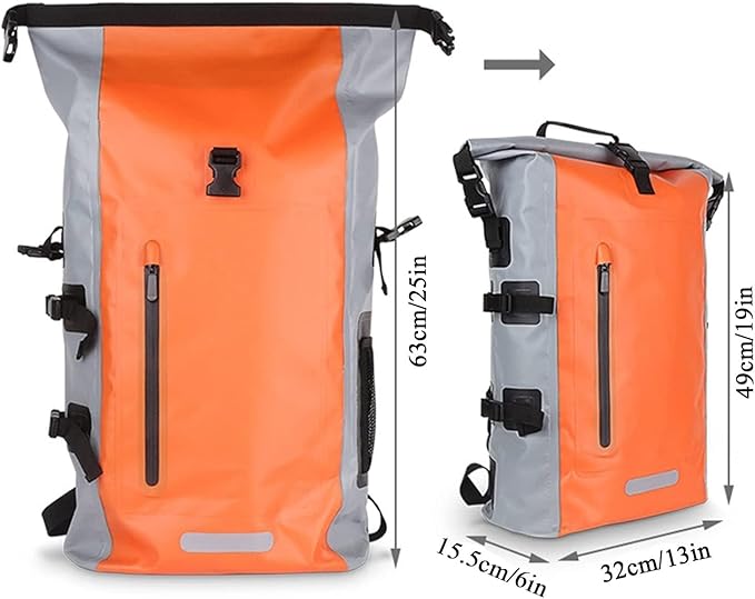 Waterproof Dry Bag Kayaking Backpack 25L Kayak Roll Top Dry Bags Floating Large Dry Sacks Marine Set for Boating