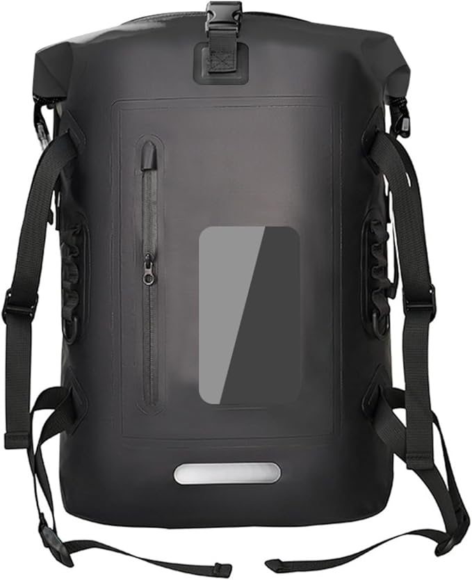 30L Waterproof Backpack Heavy Duty Water Sports Dry Bag Roll Top Waterproof Bag for Kayaking Hiking Swimming Boating BeachBlack