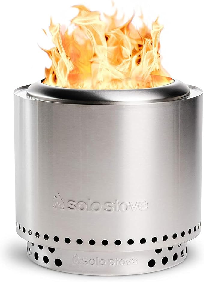 Solo Stove Ranger 2.0 with Stand - 15 Inch Smokeless Portable Fire Pit - Lightweight Outdoor Fireplace with Removable Ash Pan Stainless Steel Carry Case Included Ideal for 2-4 People 16.5 lbs