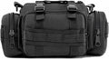 Tactical Fanny Pack Mens Molle EDC Convertible Pouch Waist Shoulder Sling Belt Crossbady Bag Pack with Top Handle (Black)