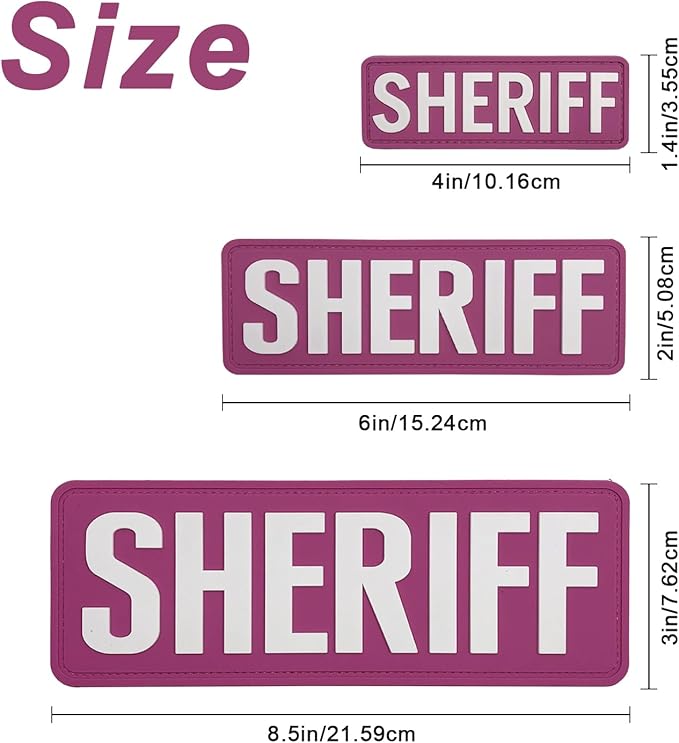 3Pcs PVC Patch with Hook Fastener Back for Hats Caps Vests Clothing Bags Backpacks (3 Pack 1Pcs 4 x 1.4 1Pcs 6 x 2 and 1Pcs 8.5 x 3)