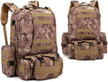 Tactical Backpack Military Molle Hiking 55L Outdoor mountaineering camping traveling camouflage tactical striped khaki