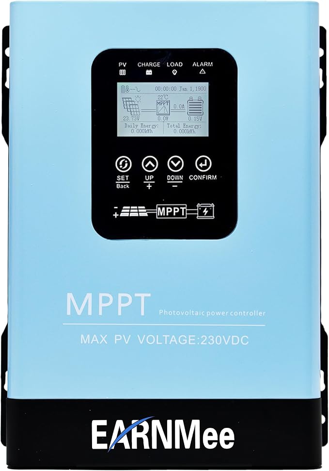 120A MPPT Solar Charge Controller12V 24V 36V 48V 60V 72V 84V 96V Solar Battery Regulator PV Max 230V for Sealed Lead Acid Gel and Lithium Battery (120A)
