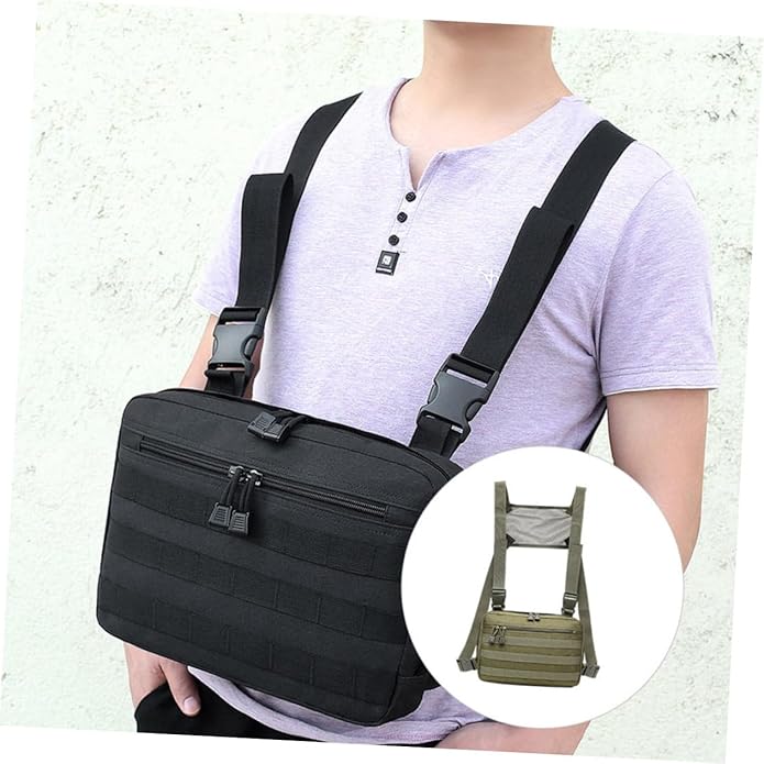Men's Tactical Chest Bag High-grade Capacity Ventilated for Outdoor Sports