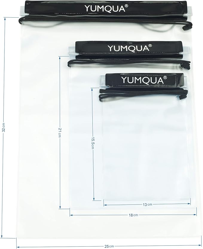 UMQUA 40L Waterproof Dry Bag Bundle with 3 Piece Waterproof Pouches