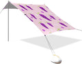 Beach Canopy with Windproof Ropes &amp Sandbags Beach Tent Sun Shade Sun Shelter for Camping Trips Fishing Backyard Fun or Picnics Grape