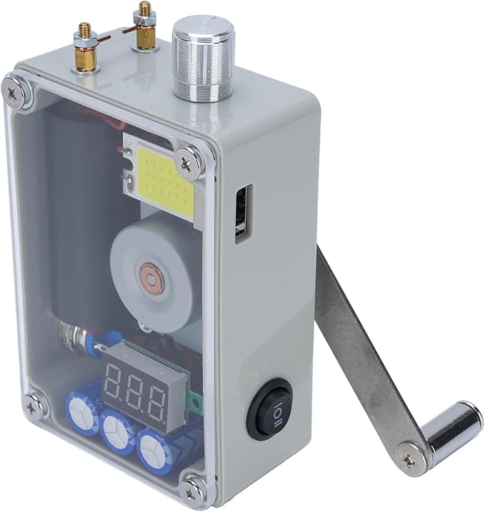 Portable Hand Crank Generator Emergency USB Charger with COB Light for Outdoor Camping