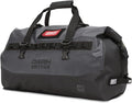 Waterproof Duffel Bag - Motorcycle Dry Bag 40L Tail Bag with Large Storage Space Waterproof Duffle Bags with Outer Mesh Zipper Pocket for Camping Kayaking Fishing &amp Traveling-Grey
