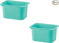 TROFAST Storage Box Turquoise 16 ½x11 ¾x9  Stackable Open Containers/Bins for TROFAST Frames Pack of 2